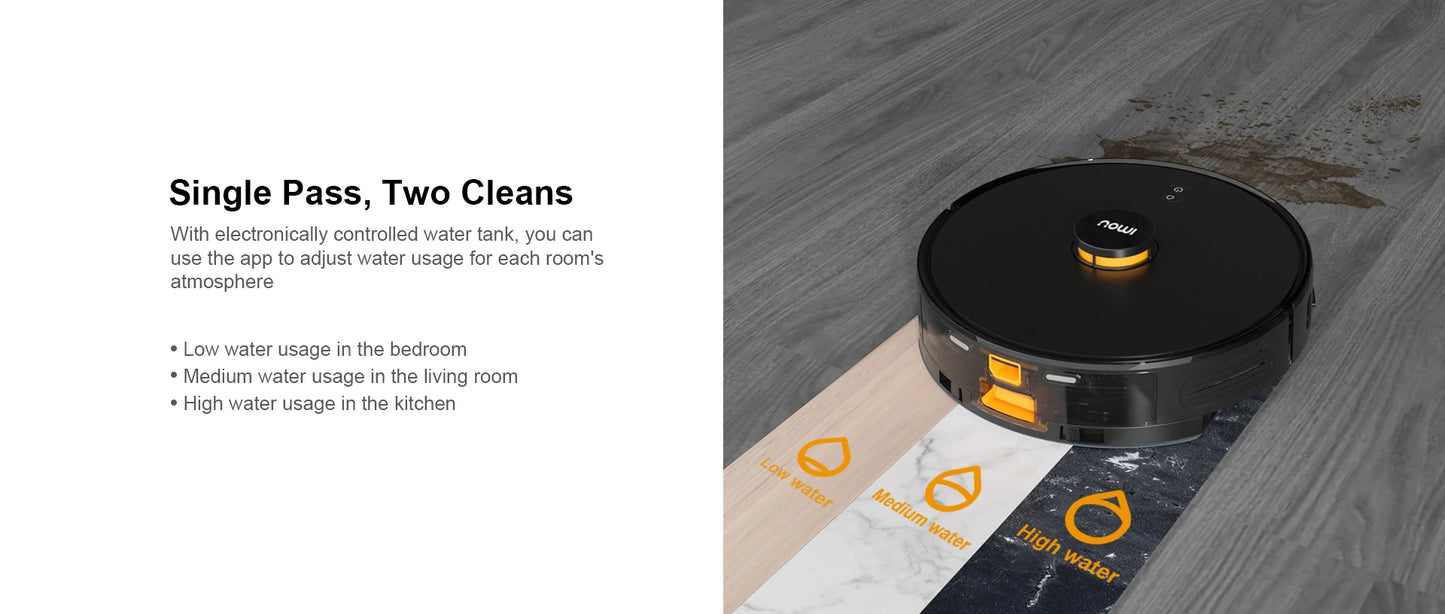 IMOU Self-empty Vacuum Cleaner Robot Smart Charging Hands-free Cleaning With Auto Dirt Disposal Base Mop and Vacuum All in One