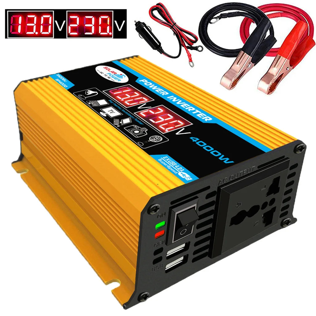 12V to 110V/220V Solar Panel System 12V Solar Panel Battery Charge Controller 4000W Solar Inverter Kit Complete Power Generation